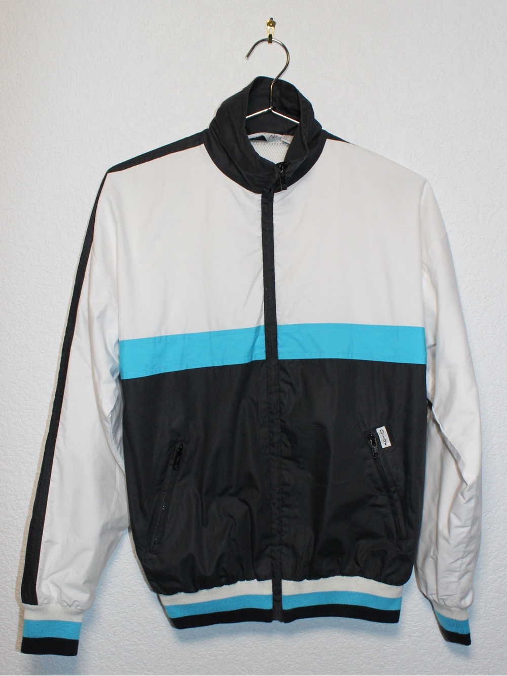 Vintage Christian Dior Monsieur Blue, White, Black Windbreaker Tracksuit Jacket